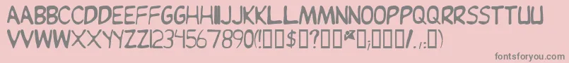 JEAND    Font – Gray Fonts on Pink Background
