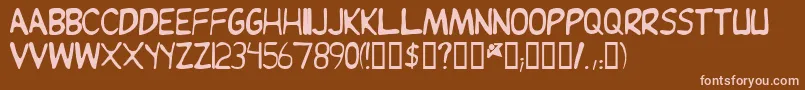 JEAND    Font – Pink Fonts on Brown Background