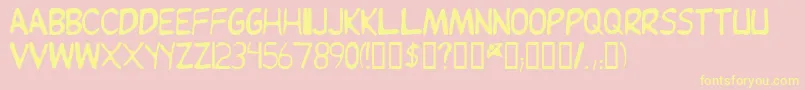 fuente JEAND    – Fuentes Amarillas Sobre Fondo Rosa