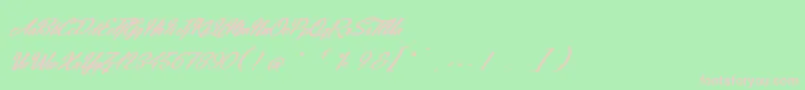 Jeans  Fashions Font – Pink Fonts on Green Background