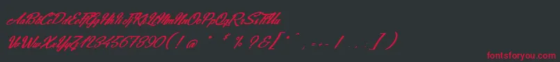 Jeans  Fashions Font – Red Fonts on Black Background