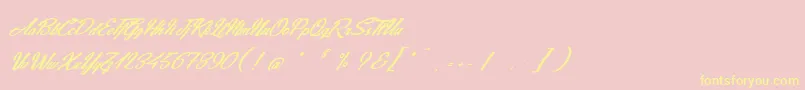 Jeans  Fashions Font – Yellow Fonts on Pink Background