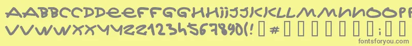 Jeff Kovalsky-Schriftart – Graue Schriften auf gelbem Hintergrund