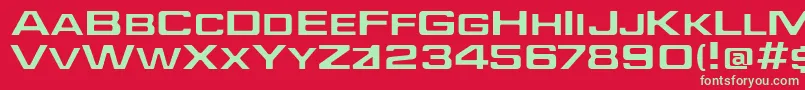 JEFFE    Font – Green Fonts on Red Background