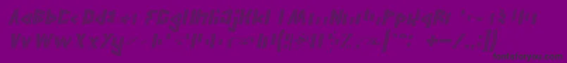 Więcej informacji o czcionce JELANG Italic Czcionka JELANG Italic – czarne czcionki na fioletowym tle
