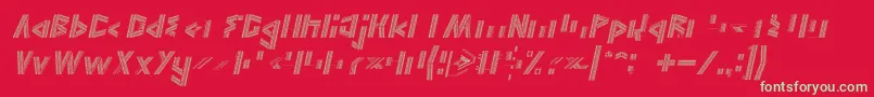 JELANG Italic Font – Green Fonts on Red Background