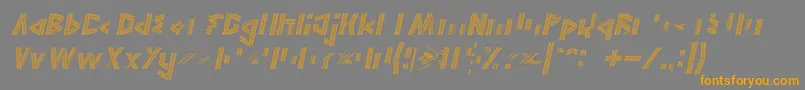 JELANG Italic Font – Orange Fonts on Gray Background
