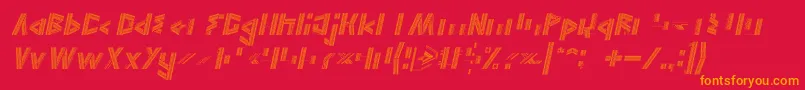 JELANG Italic Font – Orange Fonts on Red Background