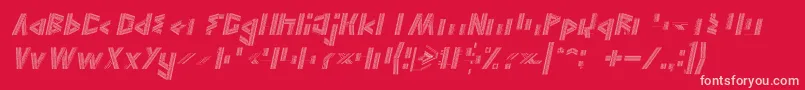 JELANG Italic Font – Pink Fonts on Red Background