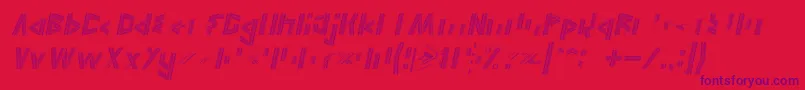 JELANG Italic Font – Purple Fonts on Red Background