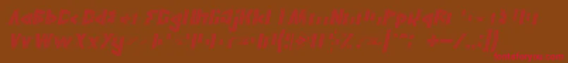 JELANG Italic Font – Red Fonts on Brown Background