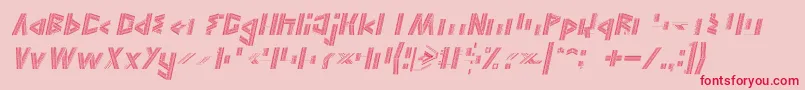 JELANG Italic Font – Red Fonts on Pink Background