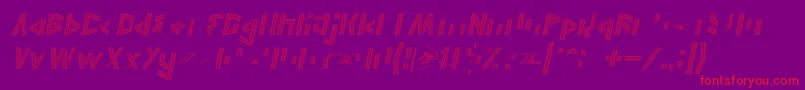 JELANG Italic Font – Red Fonts on Purple Background