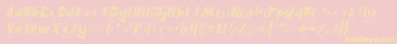JELANG Italic Font – Yellow Fonts on Pink Background
