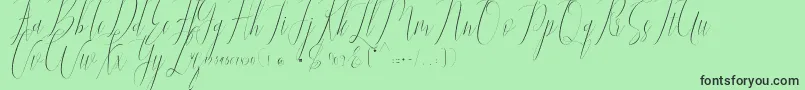 Jelisa Font – Black Fonts on Green Background