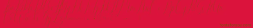Jelisa Font – Brown Fonts on Red Background