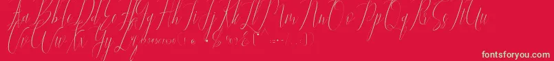 Jelisa Font – Green Fonts on Red Background