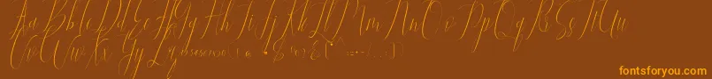 Jelisa Font – Orange Fonts on Brown Background