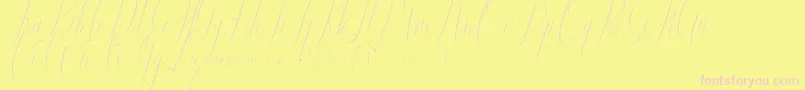 Czcionka Jelisa – różowe czcionki na żółtym tle