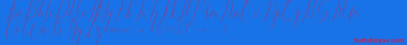 フォントJelisa – 赤い文字の青い背景