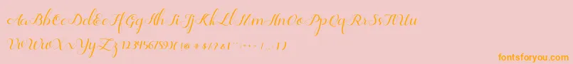 Jelita Font – Orange Fonts on Pink Background