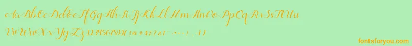 More about Jelita Font Jelita Font – Orange Fonts on Green Background