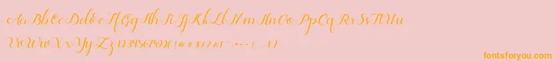 Jelita Font – Orange Fonts on Pink Background