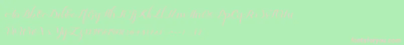 Jelita Font – Pink Fonts on Green Background