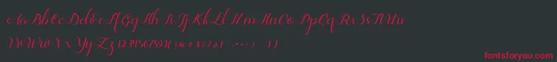 Jelita Font – Red Fonts on Black Background