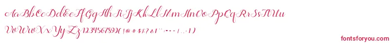 Jelita Font – Red Fonts on White Background