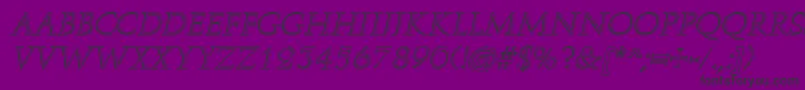 RomanstonecutItalic Font – Black Fonts on Purple Background