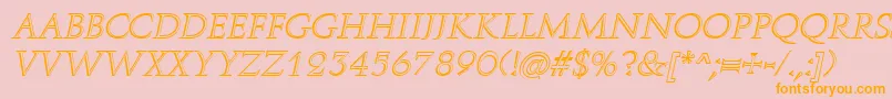 RomanstonecutItalic Font – Orange Fonts on Pink Background