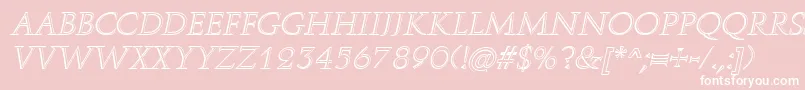 RomanstonecutItalic Font – White Fonts on Pink Background