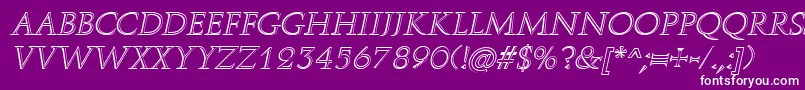 RomanstonecutItalic Font – White Fonts on Purple Background