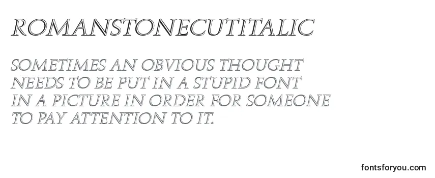 RomanstonecutItalic Font