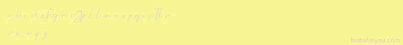 Jellaine demo Font – Pink Fonts on Yellow Background