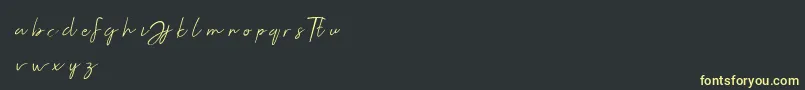 Jellaine demo Font – Yellow Fonts on Black Background