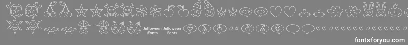 fuente Jellodings – Fuentes Blancas Sobre Fondo Gris