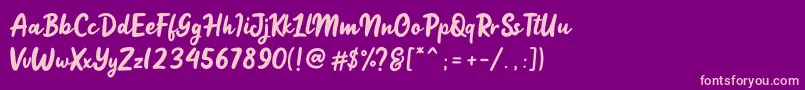 Jelly Bean Script Font – Pink Fonts on Purple Background