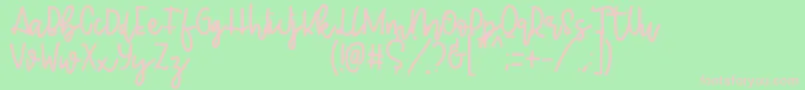 Jelly Berry Font – Pink Fonts on Green Background