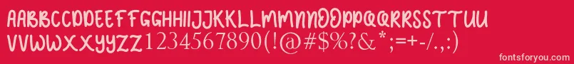 JELLY SWEETS Font – Pink Fonts on Red Background