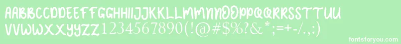 JELLY SWEETS Font – White Fonts on Green Background