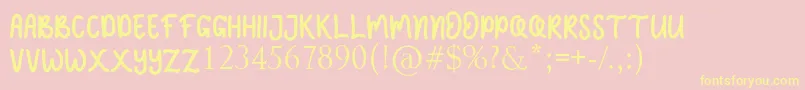 fuente JELLY SWEETS – Fuentes Amarillas Sobre Fondo Rosa