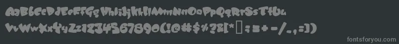 JELLYBELLY Font – Gray Fonts on Black Background