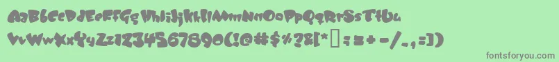 JELLYBELLY Font – Gray Fonts on Green Background