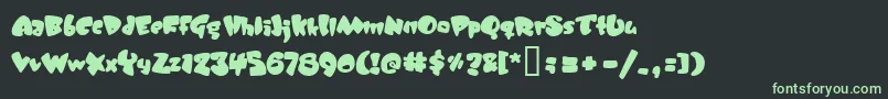 フォントJELLYBELLY – 黒い背景に緑の文字