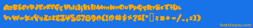 JELLYBELLY Font – Orange Fonts on Blue Background