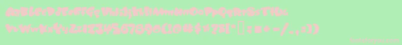JELLYBELLY-Schriftart – Rosa Schriften auf grünem Hintergrund