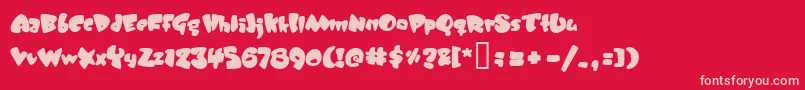 JELLYBELLY Font – Pink Fonts on Red Background
