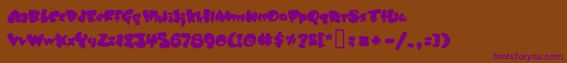 JELLYBELLY Font – Purple Fonts on Brown Background